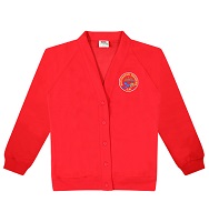 Classic Cardigan - PolyCotton (Red)